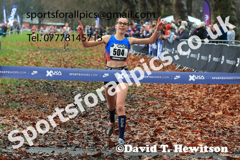 Girls Under-13s 2025 Liverpool Cross Challenge, Sefton Park, Saturday, November 22th. Photo: David T. Hewitson/Sports for All Pics